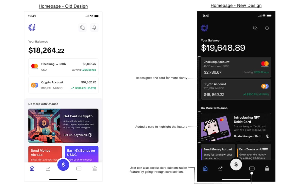 Home screen — feature entry point
